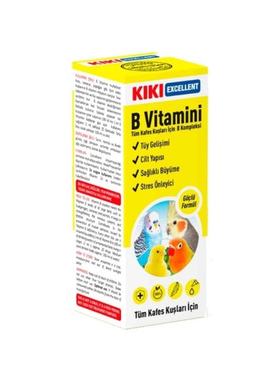 Kiki Excellent Kuşlar İçin B Vitamini 25 Ml Kiki Excellent Kuşlar İçin B Vitamini 25 Ml