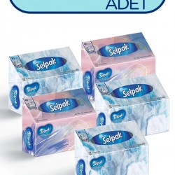 El Ve Yüz Havlusu 5'li 400 Yaprak Kutulu