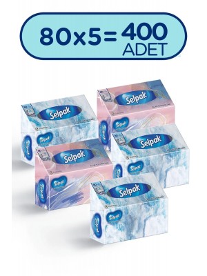 El Ve Yüz Havlusu 5'li 400 Yaprak Kutulu