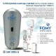 FOMY Köpük Sabun Gri Dispenser 1000 ml 10'lu koli