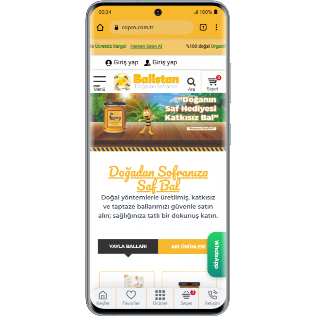 Bal ve Arı Ürünleri E-Ticaret Sitesi