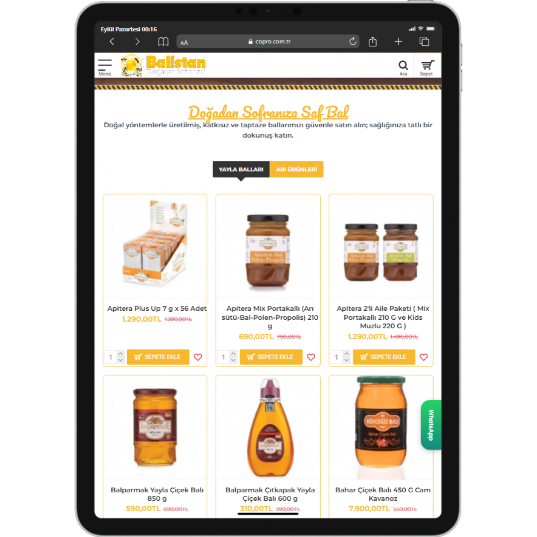 Bal ve Arı Ürünleri E-Ticaret Sitesi