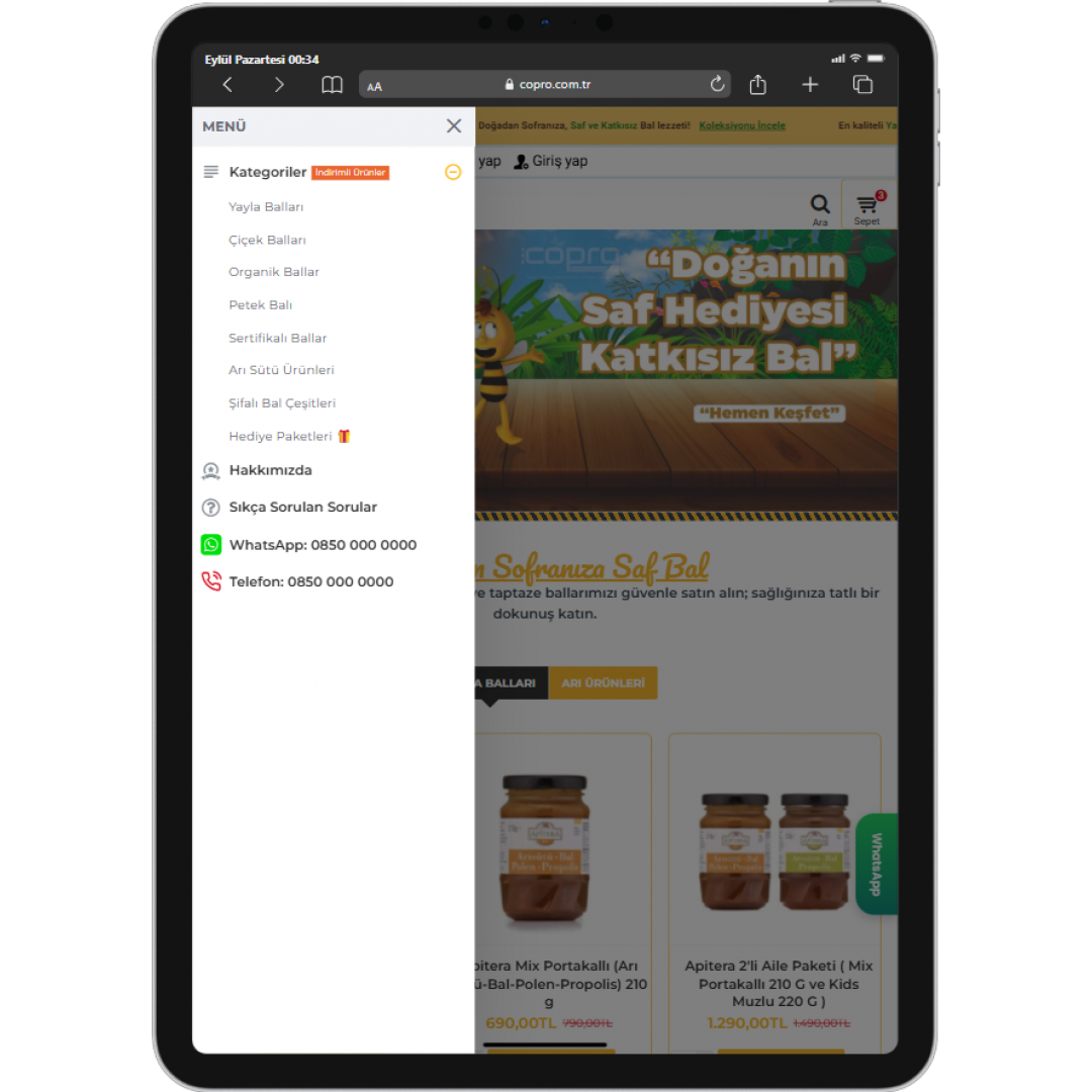 Bal ve Arı Ürünleri E-Ticaret Sitesi