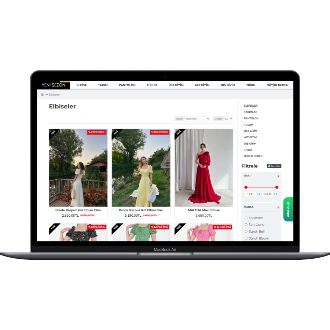  Butik ve Aksesuar E-Ticaret Sitesi