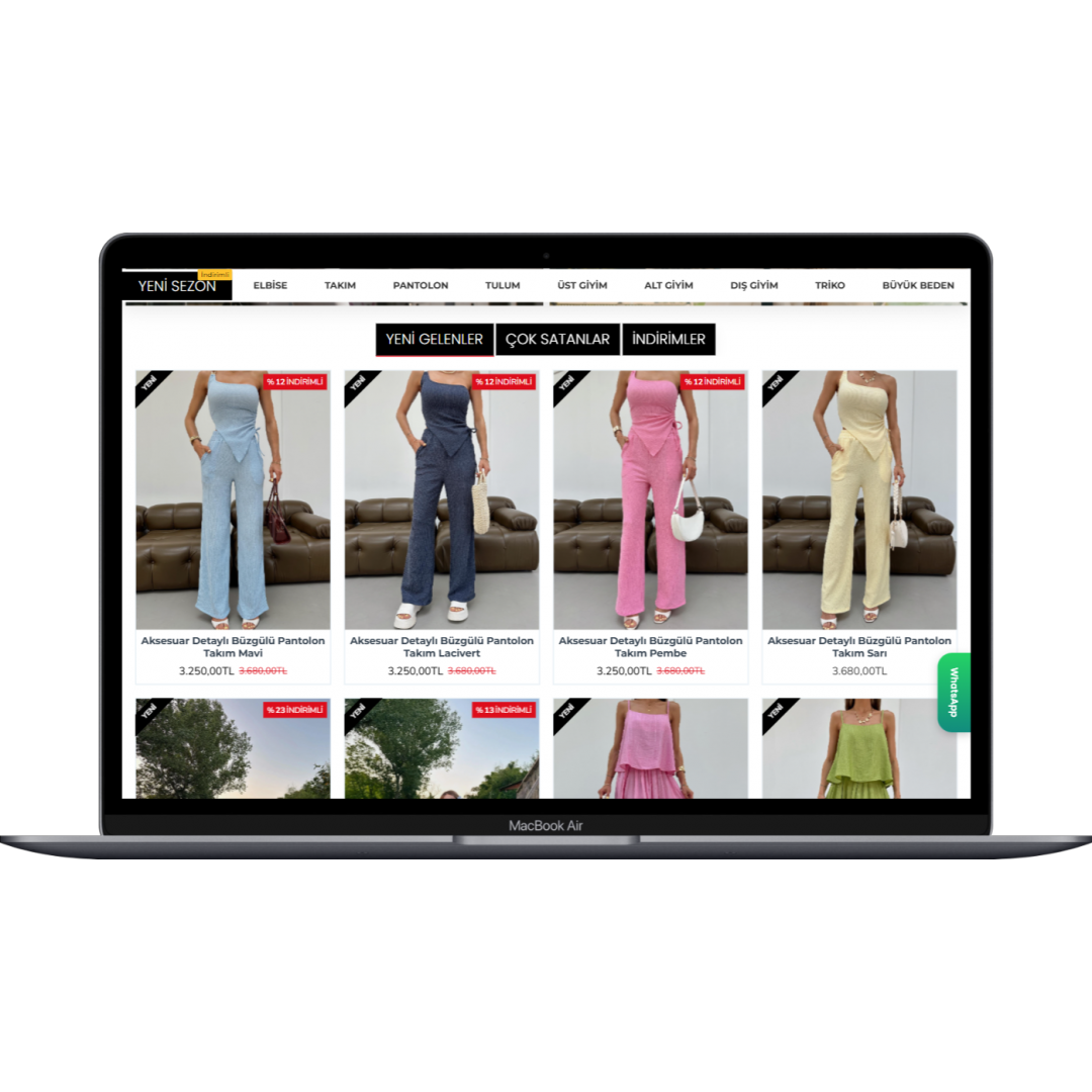  Butik ve Aksesuar E-Ticaret Sitesi