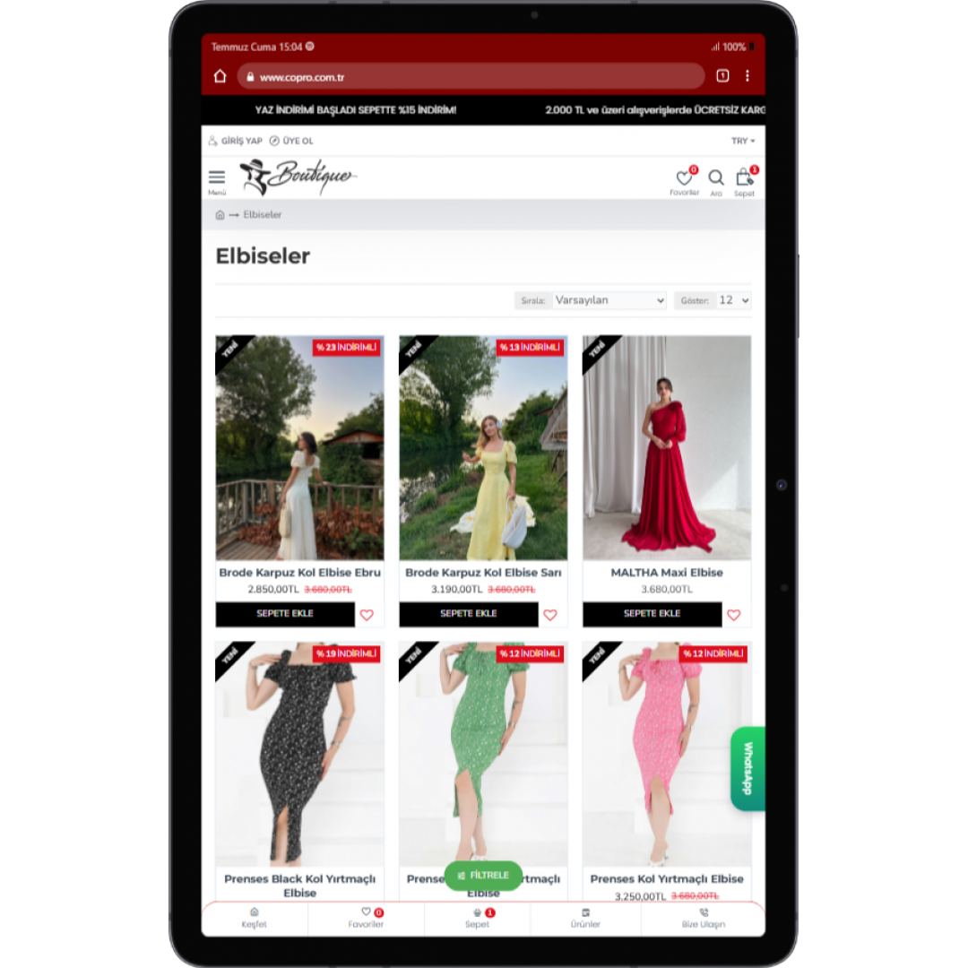  Butik ve Aksesuar E-Ticaret Sitesi