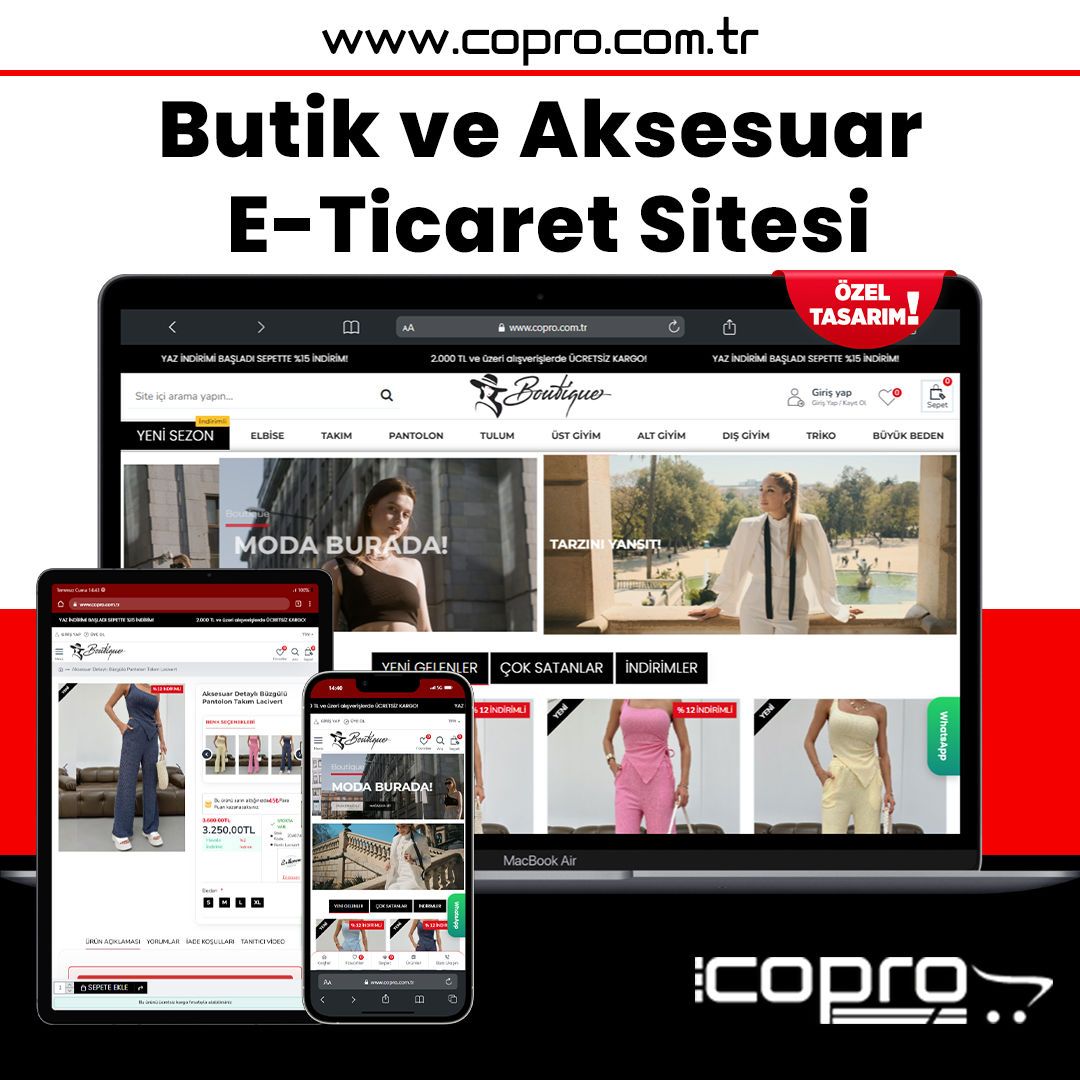  Butik ve Aksesuar E-Ticaret Sitesi