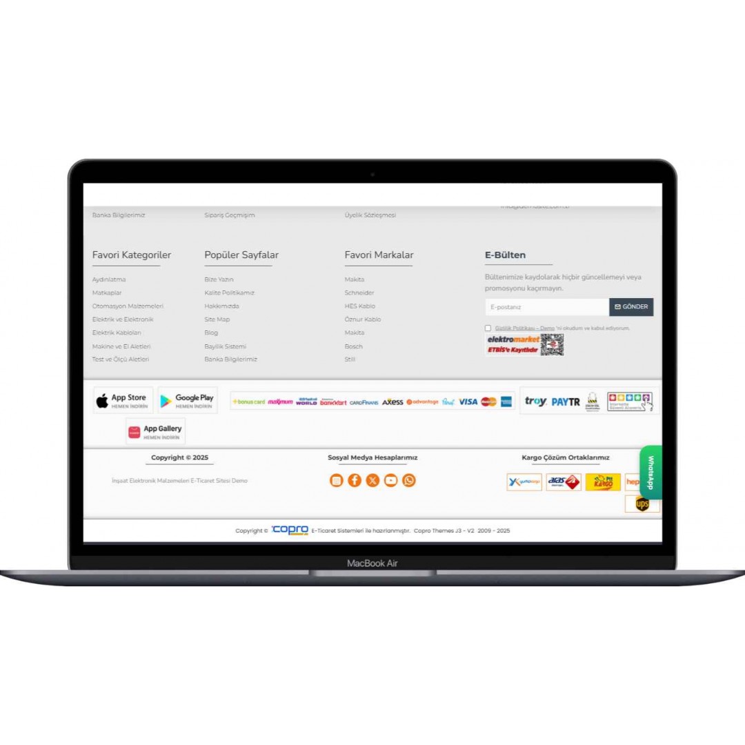Elektrik ve Elektronik Ürünler E-Ticaret Sitesi