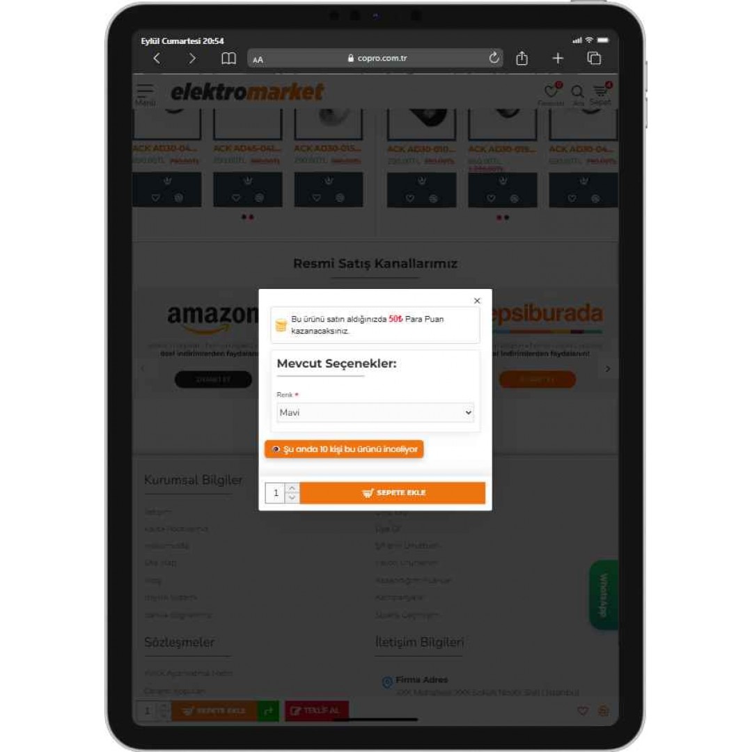 Elektrik ve Elektronik Ürünler E-Ticaret Sitesi