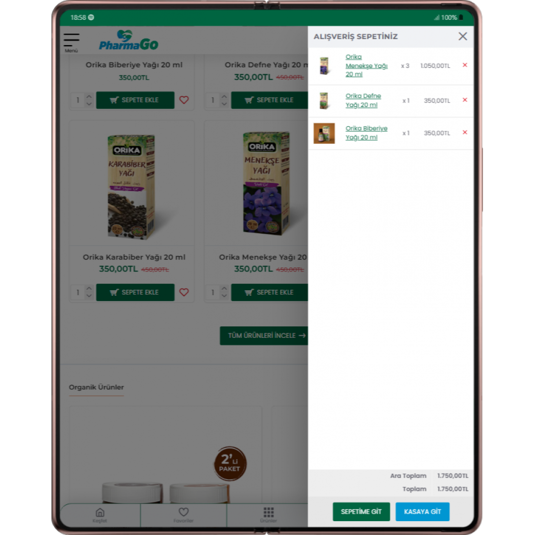 Organik Ürünler E-Ticaret Sitesi