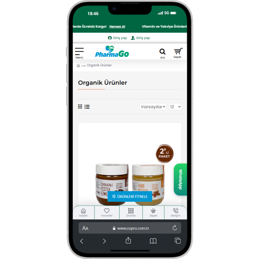 Organik Ürünler E-Ticaret Sitesi