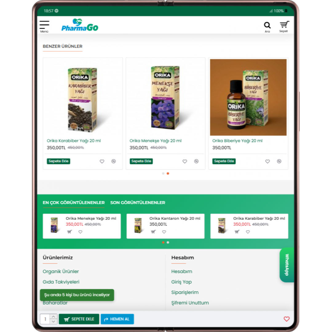 Organik Ürünler E-Ticaret Sitesi