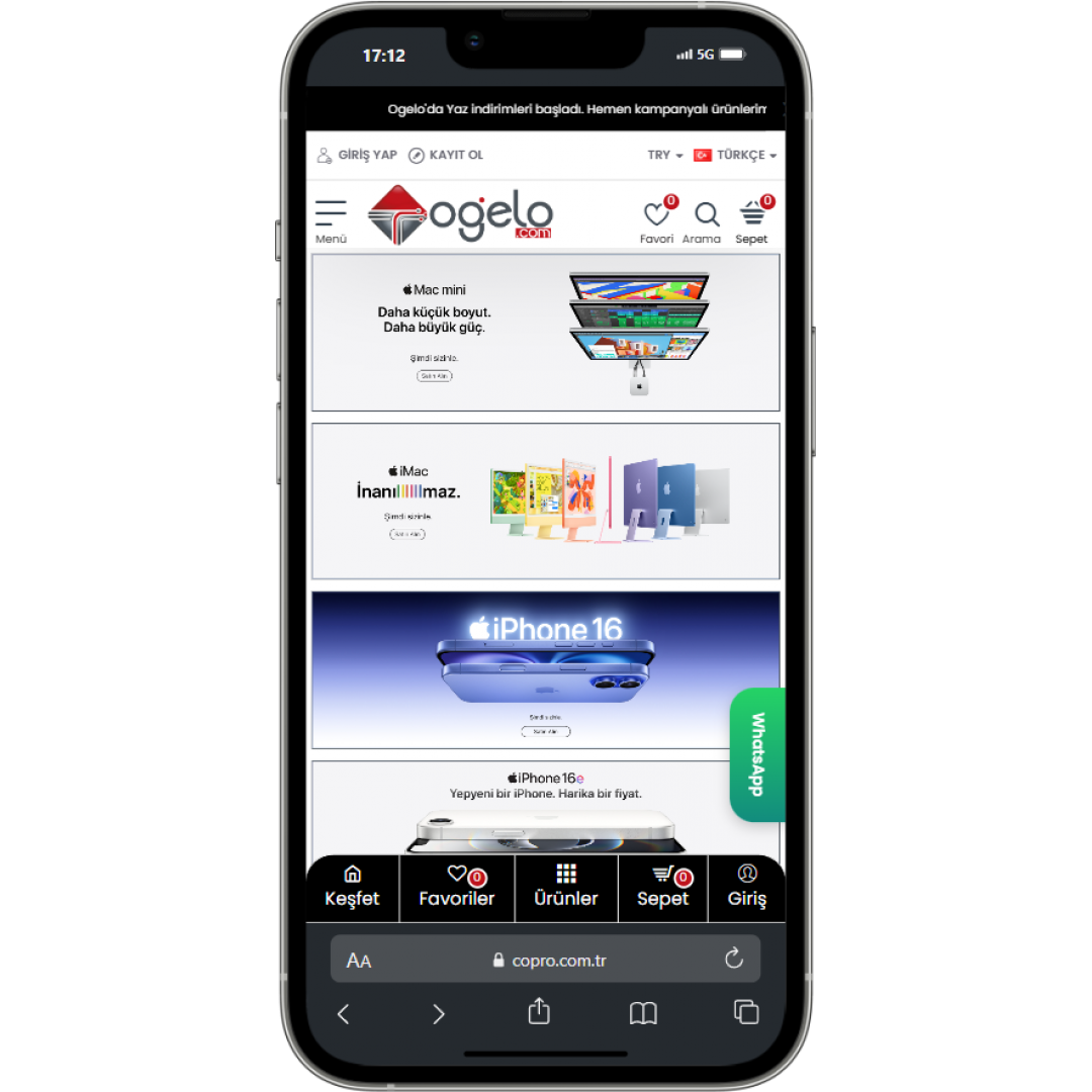 Teknoloji Ürünleri E-Ticaret Sitesi